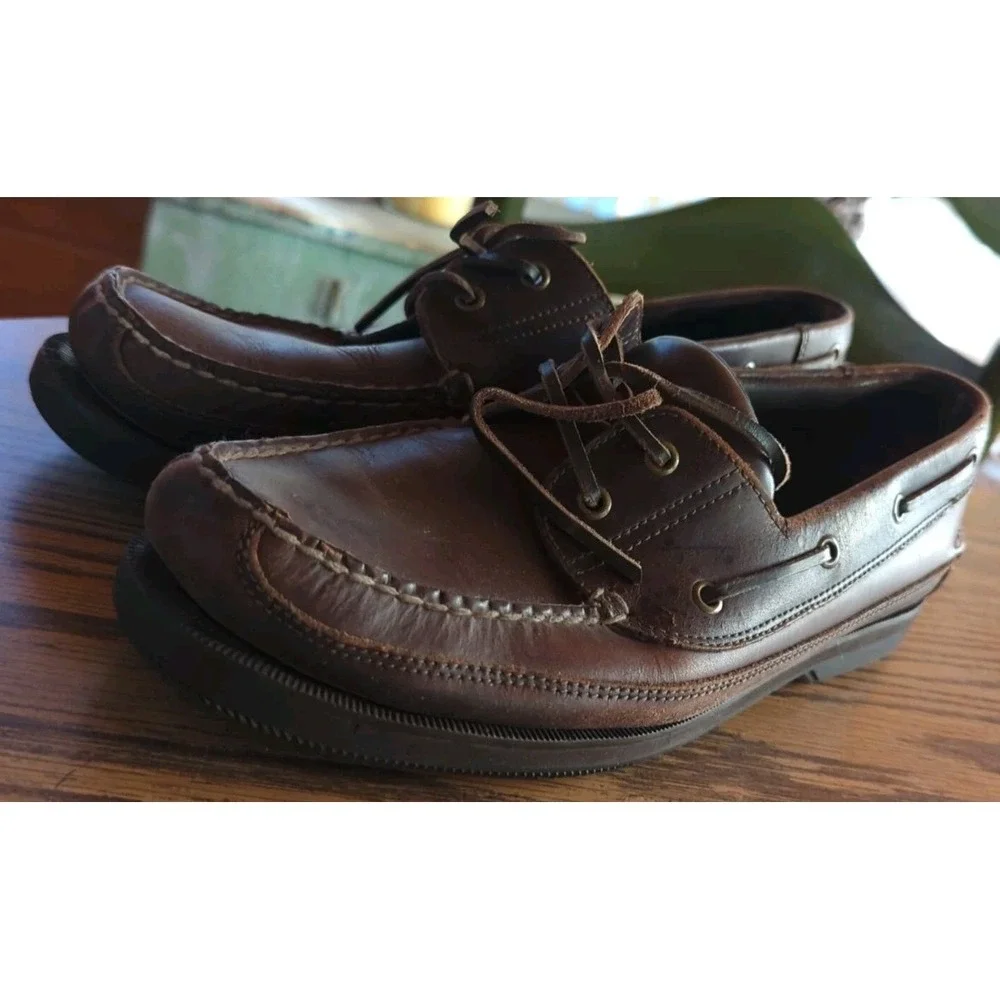 Size 11.5 M - G. H. Bass Amazonas Men's Leather‎ Lace Up Oxford Loafer Shoes